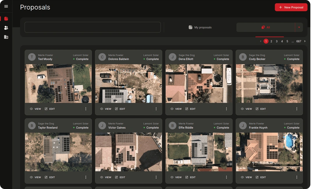 Sunrebel proposal tools screenshot